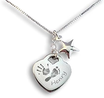 personalised handprint necklace
