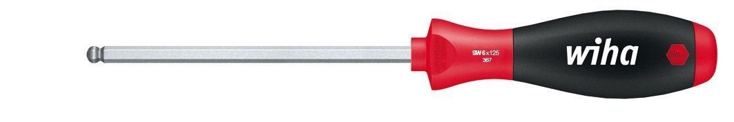 Wiha Screwdriver SoftFinish, Hexagonal Ball Head, Swivelling for Hard to Reach Areas, with Hexagonal Blade, 36702501