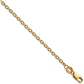 JewelryWeb 1/20 14k Gold Filled 2.0mm Flat Cable With Lobster Clasp Chain Necklace Chain Necklace for Women and Men