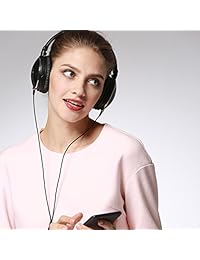 Active Auriculares con reducción de ruido, insermore over Ear Auriculares Plegable con Micrófono (para viajes, Hi Fi estéreo de auriculares para iPhone Android PC, última intervensión Carry Case Black