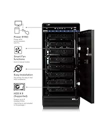 Mediasonic USB 3.1 Tipo C 8 Bahía Caja de disco duro de 3,5 pulgadas   USB 3.1 Gen 2 10Gbps Admite disco duro UASP   SMART   12TB (H82 SU31C)