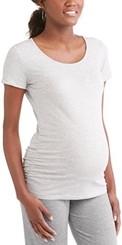 RUMOR HAS IT Maternity Ruched Sides Scoop Neck Short Sleeve T-Shirt Top (Available in Plus Sizes)