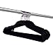 Michael Graves Design Ultra-Thin Non-Slip Velvet Clothing Hangers, Flocked & Durable, Closet Space Saving, for Garments, Suits, Dresses, Pants, Shirts, Coats, 25 Pack (Black)