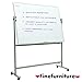 CALENBO Dry Erase Board with Stand 36 X 24, Whiteboard with Stand Height Adjustable Rolling Whiteboard Mobile Magnetic White Board on Wheels Stand Up White Board
