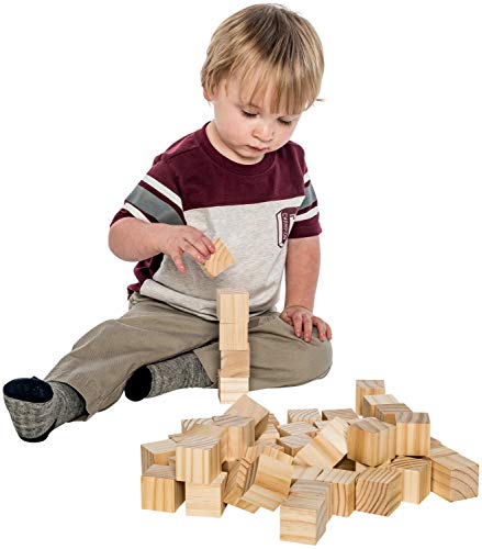 Wooden Cubes for Arts and Crafts - DIY - Photo Blocks - 1.5 Inch Unfinished Natural Wood Blocks - 50 Pieces - by Dragon Drew - Thumbnail 3