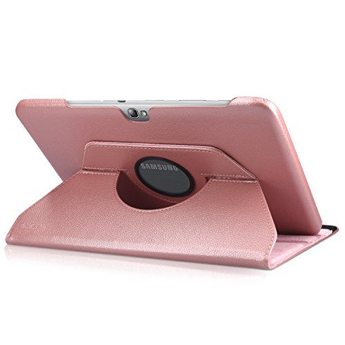 kwmobile Case 360 for Samsung Galaxy Note 10.1 Case with stand - protective tablet cover with standing function in rose gold