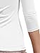 NE PEOPLE Womens Light Weight Basic 3/4 Sleeve V Neck Casual T Shirt with Stretch-White-M