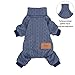 Fitwarm Turtleneck Knitted Dog Sweaters Winter Outfits Pet Coats Cat Clothes Blue Medium