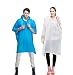 Loritta Adult Bicycle Bike Rain Coat Hooded Rain Poncho with Snaps, Set of 2, Blue/White