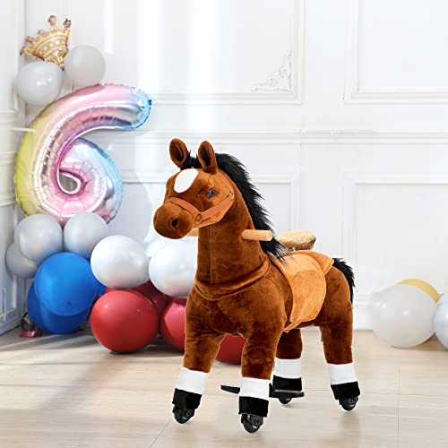 PONYEEHAW Ride on Horse Toys, Kids Riding Horse Toys Ride on Toys for 3