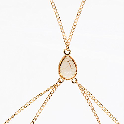 KAVANI Gold Women Bikini Waist Belly Body Chain Turquoise Chain Jewelry