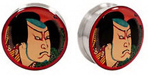 Blazers Jewelry 1985 SAMURAI PAIR of Logo Ear Plugs Jewelry Stash Hide Earlets 6g (4mm)