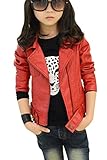 Baby Girl's Motorcycle Jackets Spring Autumn PU Leather Coat