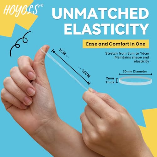 HOYOLS Clear Hair Ties, 1500pcs Mini Clear Elastic Hair Bands for Girls Women, Small Rubber Bands for Ponytails Braids Hairstyles, No Damage Hair Elastics, 1 Inch TPU