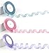 6pcs Sparkly Glitter Ribbon for Christmas Decoration, Holiday, Home Decor, Gift Wrapping, Card Making, Floral Projects (150 Yards)