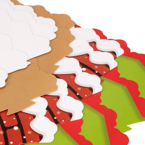 Christmas Cupcake Toppers and Wrappers Party Supplies/Favors - Snowman/Santa Claus/Reindeer/Elf