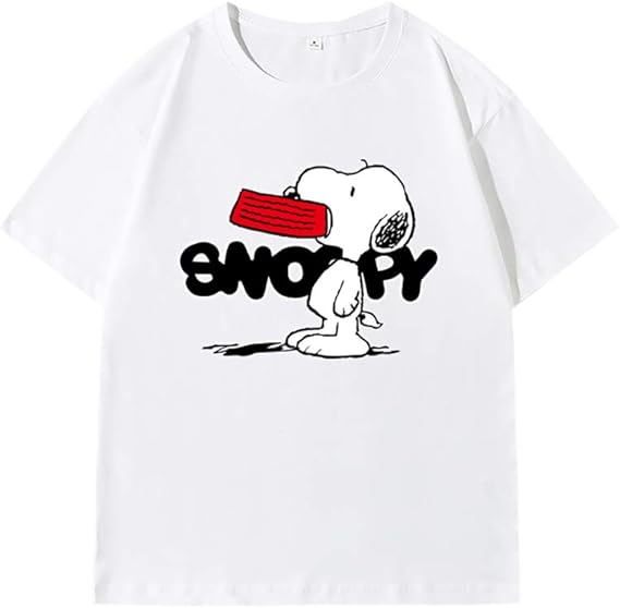 Amazon Co Jp Snoopy スヌーピー Peanuts 漫画 アニメ Tシャツ メンズ レディース Tシャツ 夏服 スポーツ プリント 通勤通学 薄手 Tシャツ 半袖 通気性 ファッション S 服 ファッション小物