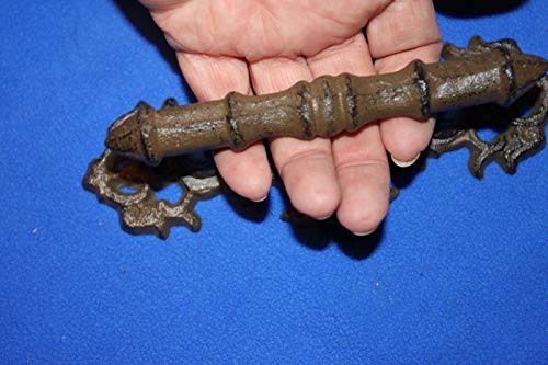 Set of 6 Fancy Vintage Look Cabinet Pulls 4 1/2 Center, 6 3/4 inch Backplate, Volume Priced HW-06