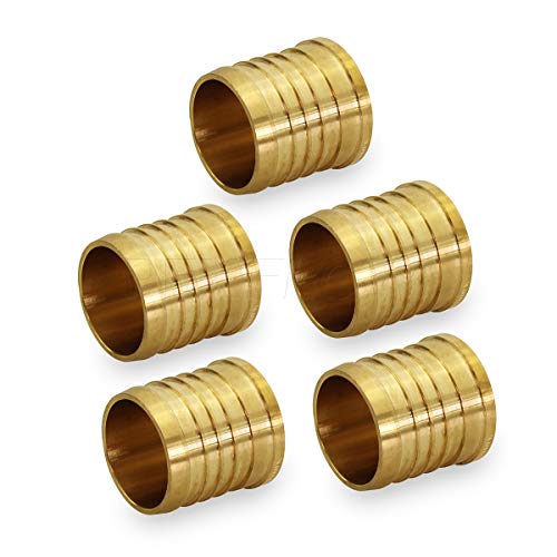 Pexflow EPPL0012-5 PEX Barb Plug End Cap Pipe Fitting, 1/2", Brass, 5 piece - Thumbnail 4