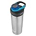 Contigo Shake & Go Fit Stainless Steel Shaker Bottle, Vacuum-Insulated Gym Water Bottle with Whisk, 24oz Protein Blender, Carolina Blue