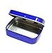 Cobalt Blue Metal Hinge Top Tin Containers for Crafts Geocache Storage Survival Kit by MagnaKoys (pack of 5)