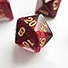 Polyhedral 7-DND Dice Set, Gem Red Dice Sets For RPG MTG Table Games Dice, D4 D6 D8 D102 D12 D20 of Ruby Dice