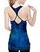 icyzone Workout Yoga Fitness Sports Racerback Tank Tops for Women (XL, Aurora)