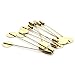 Forise 20pcs Gold Color Stainless Steel Safety Pins Brooches for DIY Jewelry Accessories