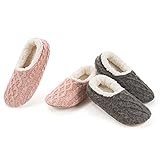 cosyone1997 2-Pair Thick Warm Fuzzy Slippers for