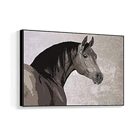 Framed Canvas Wall Art for Living Room, Bedroom Black and White Animal Canvas Prints for Home Decoration Ready to Hanging - 16x24 inches