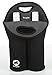 Hoopla Gorilla Bag - Deluxe Insulated Double Wine/Water Black Neoprene Tote - Keeps Your Drink Bottles Cool and Secure on the Move