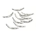 TOOGOO(R) 10 Tibet Silver Floral Curved Spacer Tube Beads 1.8x2