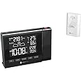 Ambient Weather RC-8401 Projection Clock with Forecast, Barometer, Atomic Clock and Indoor/Outdoor Temperature Color Changing Display