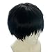 Cfalaicos Mens/Boys Natural Daily Hair, Durarara Orihara Izaya Cosplay Costume Wig Short Layered Black Wig