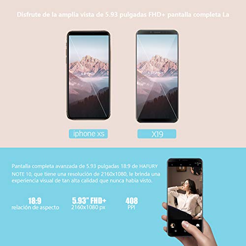 HAFURY-NOTE-10-4G-Android-9-Dual-Sim-Smartphone-Libre-Desbloqueado-pantalla-593-inch-FHD-con-batera-de-4000Mah-4GB-RAM32GB-ROM-ampliable-hasta-128-GB-telfono-mvil-doble-cmara-8MP16MPNegro