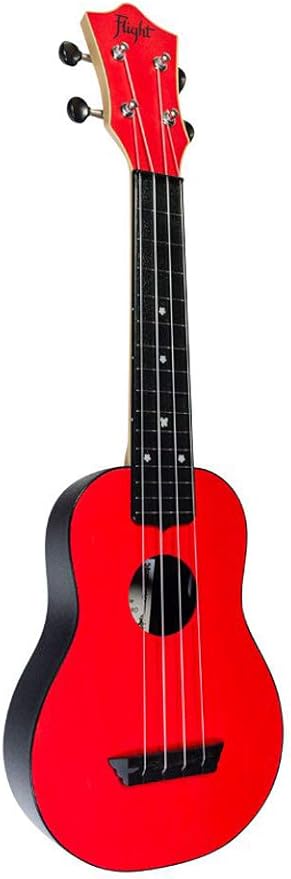 Flight Music Ukuleles Ukelele soprano de viaje rojo TUS35, plástico ABS fuerte