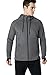 TSLA Men's Full Zip Up Hoodie Jacket, Long Sleeve Performance Training Hoodie, Lightweight Workout Running Track Jackets, Active Fullzip Jacket Light Grey, Medium