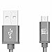 LAX Gadgets Micro USB Cable - Charging Cable USB to USB-A - Durable Nylon Braided Android Charger Cable - High Data Sync - 10ft - Gray