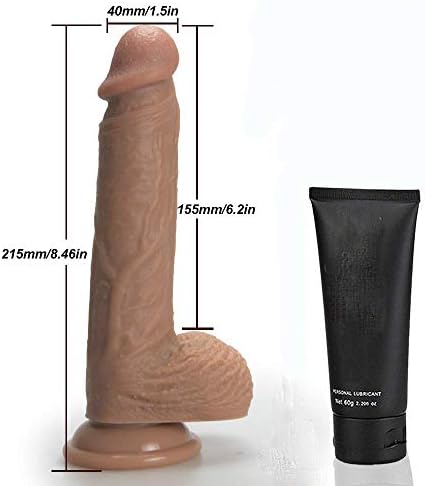 8.4 Inch Realistic Big Toy with Suction Cup for Hands-Free Play with Lube