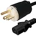 IronBox Electric - NEMA 6-20P Plug to IEC C13 Power Cord - 15A/250V, 14/3 AWG - UL Listed Heavy Duty Power Cord - Replacement Cords for Monitor, Computer, Printer, Audio Speaker & More (10ft, Molded)