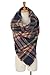 Womens Plaid Blanket Scarf Winter Soft Tassel Scarfs Gorgeous Wrap Shawl By Chuanqi