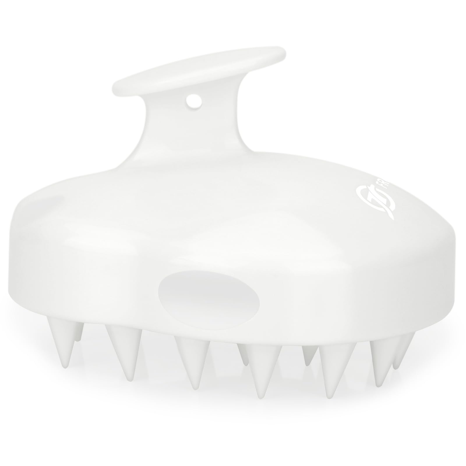 FREATECH Scalp Massager Shampoo Brush with Soft Silicone Bristles for Hair Growth and Care, Scalp Scrubber Exfoliator for Dandruff Removal, Hair Massager for Wet & Dry Use, Men, Women and Kids, White