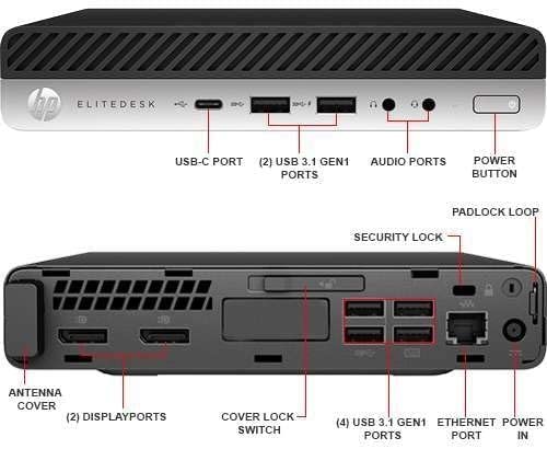 HP 800 G3 Mini High Performance Desktop Intel i7-6700 up to 4.0GHz 32GB DDR4 New 1TB NVMe M.2 SSD WiFi BT Wirless Keyboard & Mouse Win 11 Pro (Renewed)