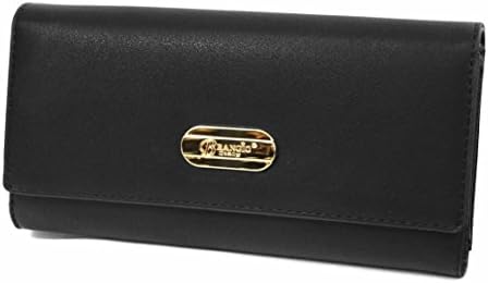 Brangio Italy Womens Fashion Smooth Faux Leather Bifold Wallet - Black