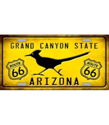 TNND Grand Canyon Arizona State Novelty License Plate Sign - 6" X 12" Metal Tin Wall Decor, Rustic Vintage Style For Bar, Garage, Man Cave