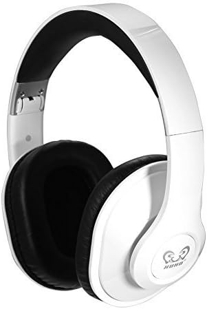 GuDenns Foldable High Bass Stereo Headphone with Built-in Microphone and NFC Tap for Tablets Smart Phone White