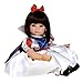 Adora Realistic Baby Doll Classic 200th Anniversary Snow White Toddler Doll - 20 inch, Soft CuddleMe Vinyl, Dark Brown Hair, Brown Eyes