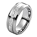 Mens 1/5ct Diamond Wedding Band in Tungsten Carbide