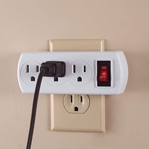 Triple Plug Outlet Adapter with On/Off Switch