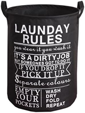 Foldable Laundry Basket Polyester Storage Bag Hamper Waterproof Toys Organizer Tidy Clothes Holder White - intl